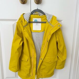 Mini Boden 6T 7T Yellow Kids Raincoat Jacket